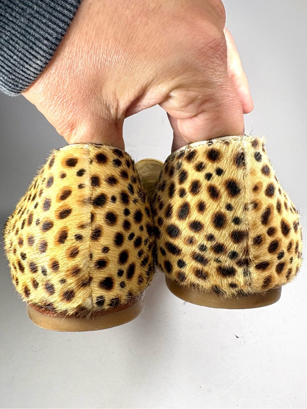 Poppy Barley Animal Print Calf Hair D'Orsay Flats | 9.5 - Picture 7 of 9
